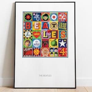 The Beatles Poster Print - Pop Art - The Beatles Music Art Print - Lennon - McCartney - Wall Decor - Birthday Christmas Gift - 60&#39;s - Fab 4