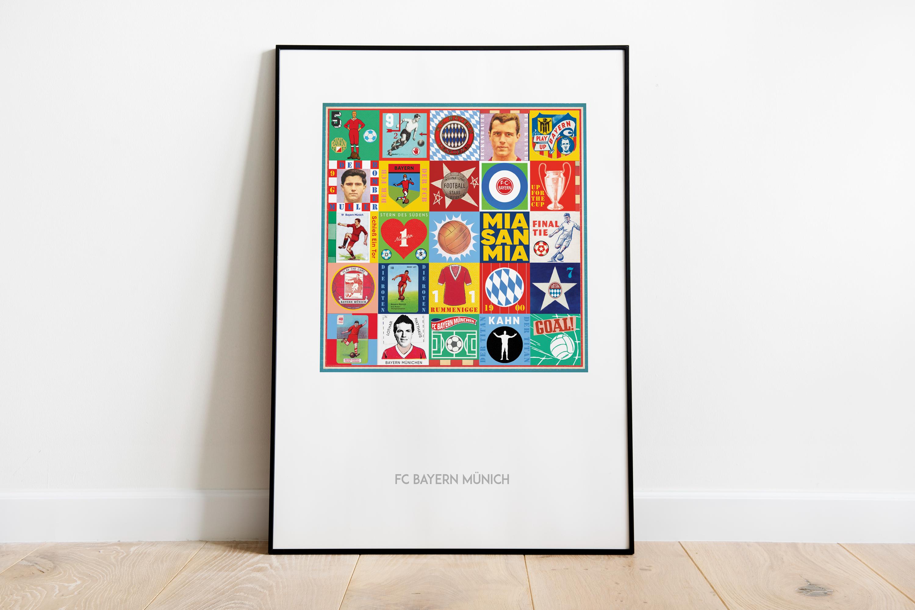 F.C. バイエルン・ミュンヘン　アートポスター A4版　6枚セット Bayern Munich Poster - Etsy