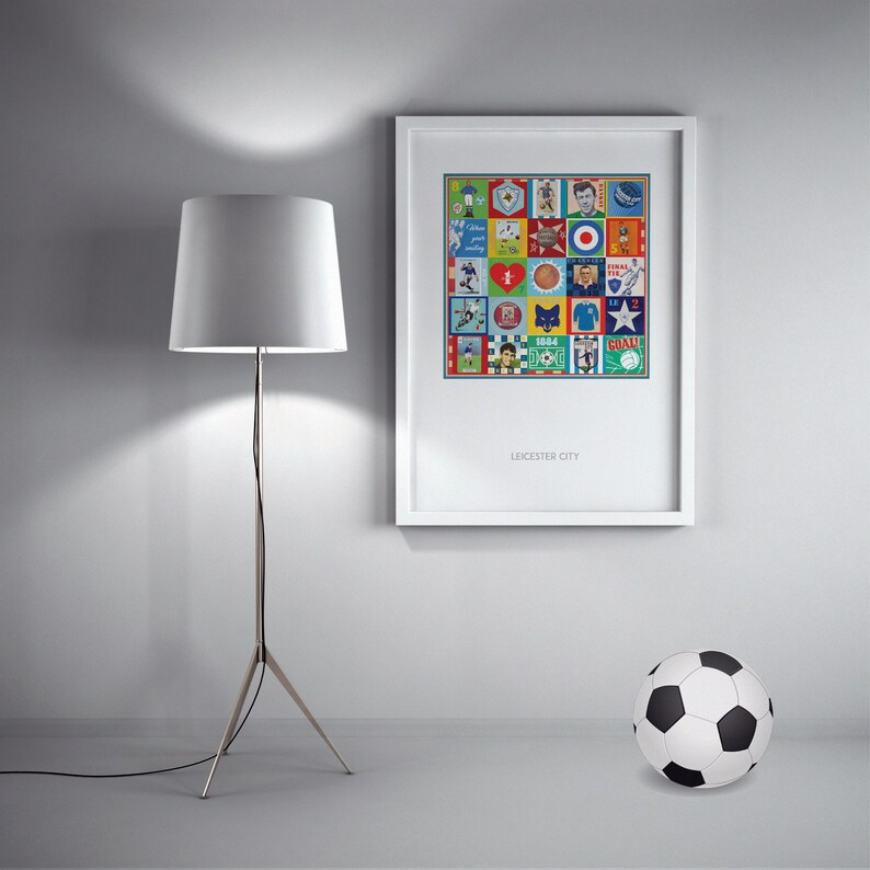 Leicester Poster Leicester City Pop Art Print