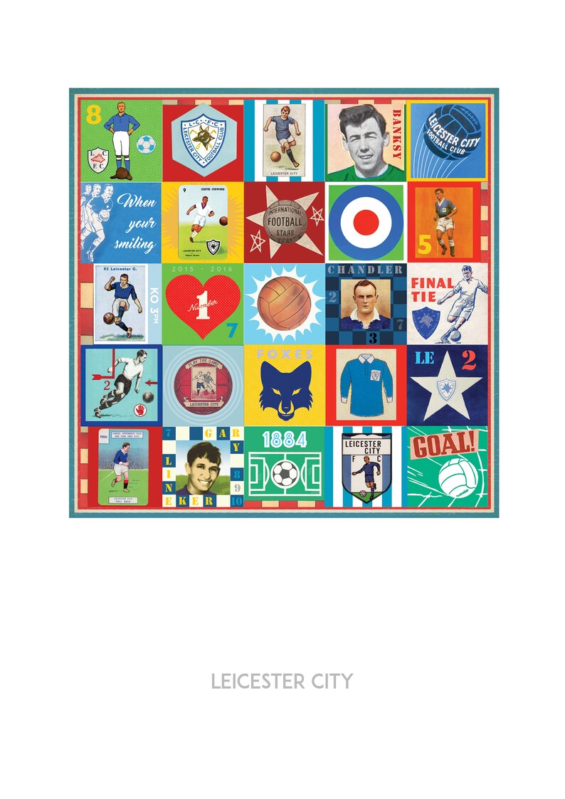 Leicester Poster Leicester City Pop Art Print