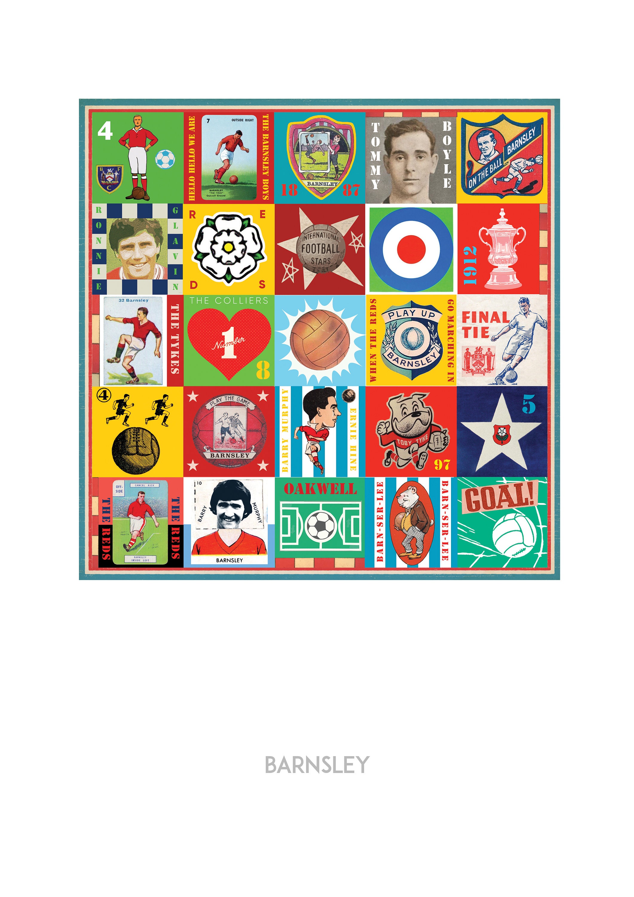 Barnsley Pop Art Print Barnsley FC Poster Etsy