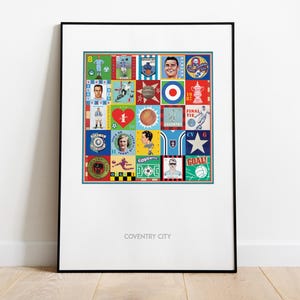 Coventry City Print - Coventry Poster - Pop Art - Retro Football Print - Soccer Gift
