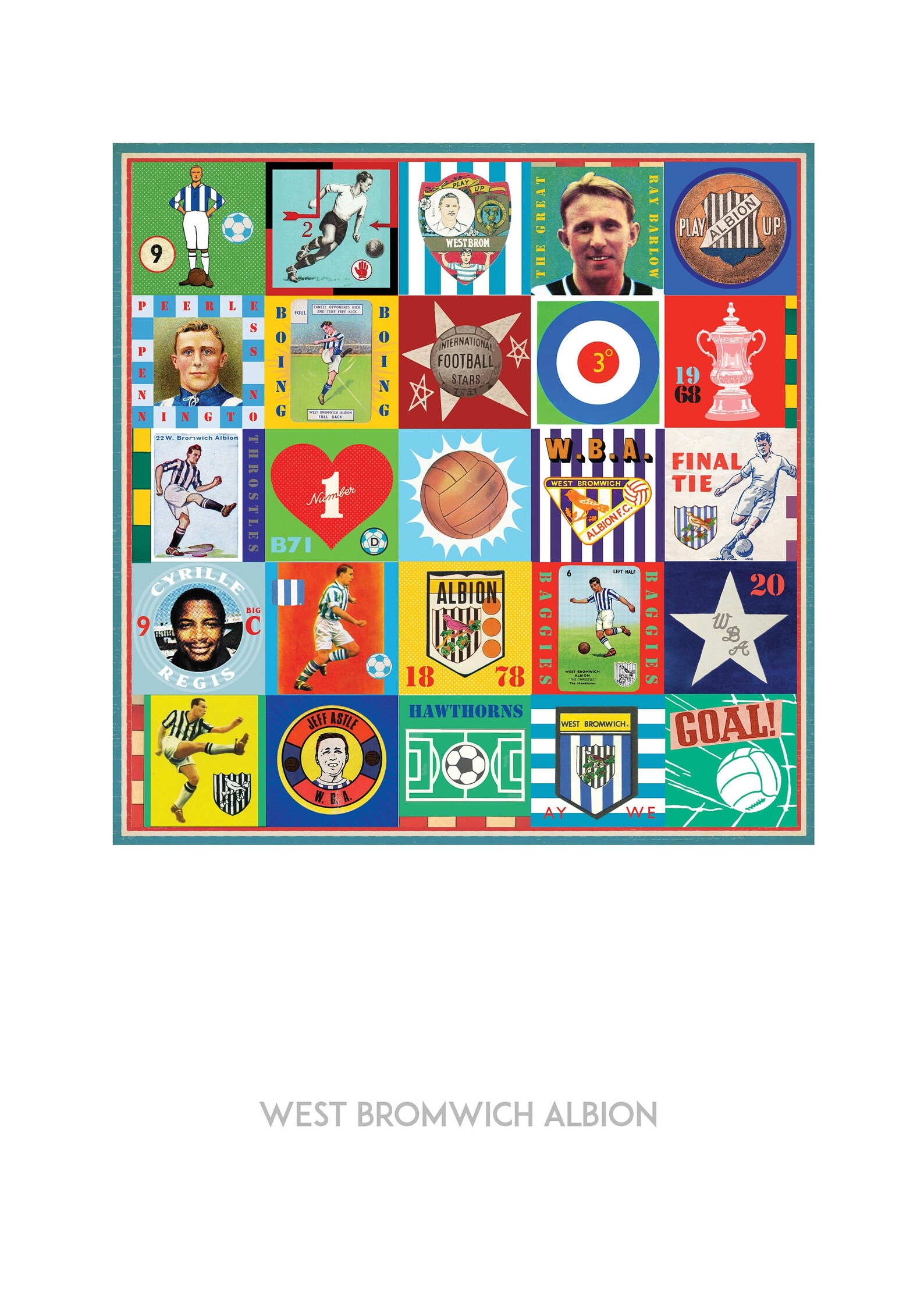 West Brom Print - WBA Poster - West Bromwich Albion - Pop Art - Retro ...
