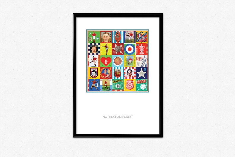 Nottingham Poster Nottingham Forest Pop Art Print