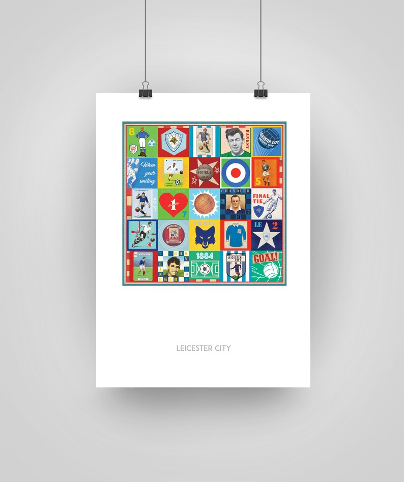 Leicester Poster Leicester City Pop Art Print