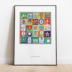 Kilmarnock Print - Killie Poster - Pop art - Retro - Football Print - Soccer Gift - Scotland