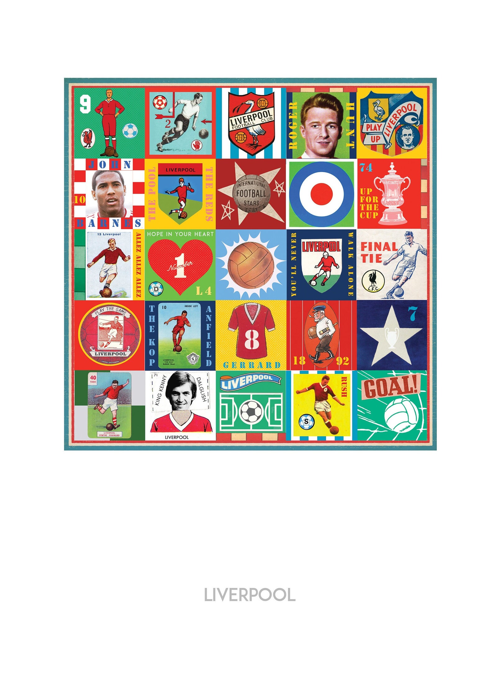 Liverpool Print Pop Art Liverpool Poster Retro Football Print Soccer