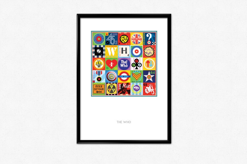 The Who Poster Print Pop Art The Who Music Art Print Mod Rock Wall Decor Birthday Christmas Gift image 4