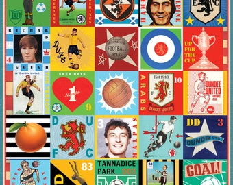 Dundee United Print - Dundee Utd Poster - Retro Football Print - Dundee - Pop Art - Soccer Gift