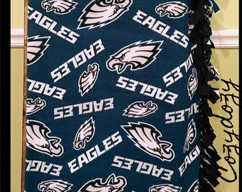 Handmade Philadelphia eagles no sew Fleece Blanket – Philadelphia Team Throw football nfl game day