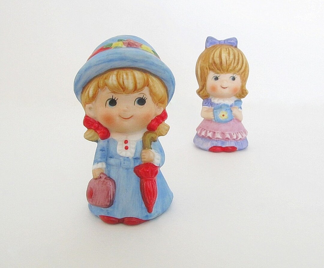 Vintage Little Girl Figurines Nursery Decorations Little Etsy