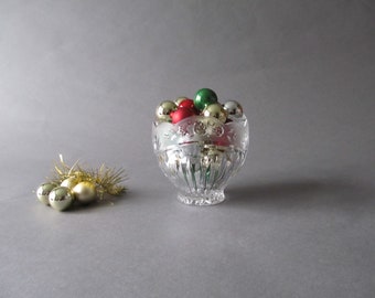 Bonbonnière en cristal vintage, bol pot-pourri Southern Garden, Oneida Limited