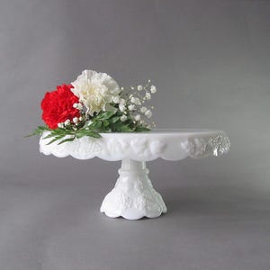 Milk Glass Cake Stand, Cupcake Display Plate, Westmoreland Glass