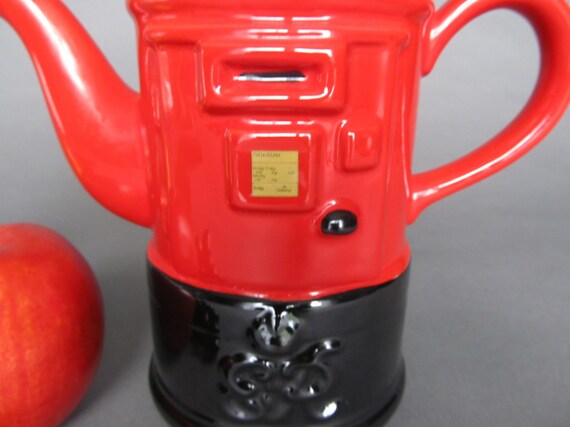 Vintage Red Teapot, Post Box Novelty, Price Kensington Potteries 