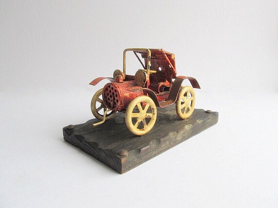 Vintage Car Rustic Metal Car Primitive Car Decor Bar Etsy