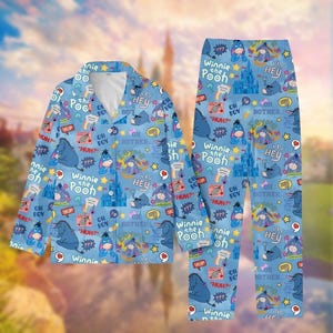 Pijama de Ígor de Disney, pijama de Winnie Pooh, pijama navideño de Ígor, pijama familiar de Disneyland, ropa de estar por casa para niños y adultos