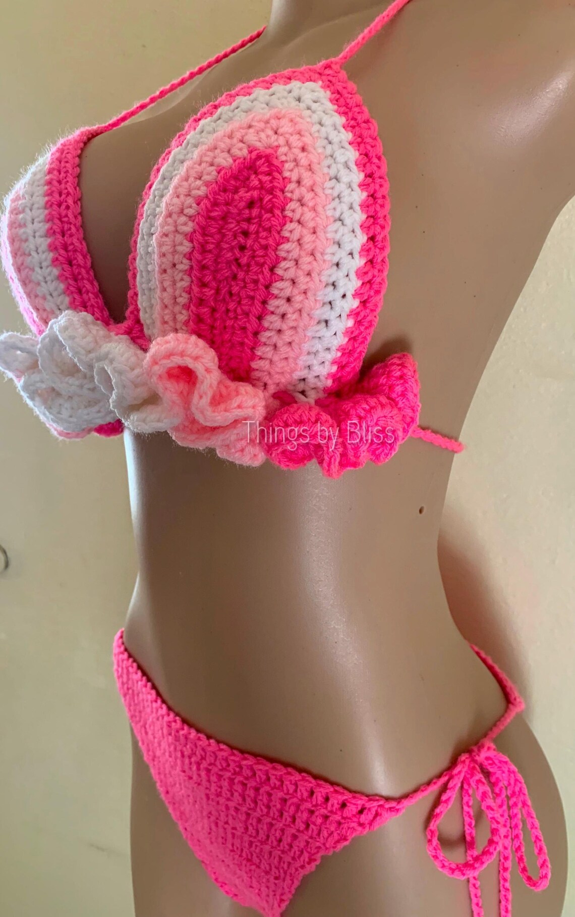 Crochet Knit Skirt Set