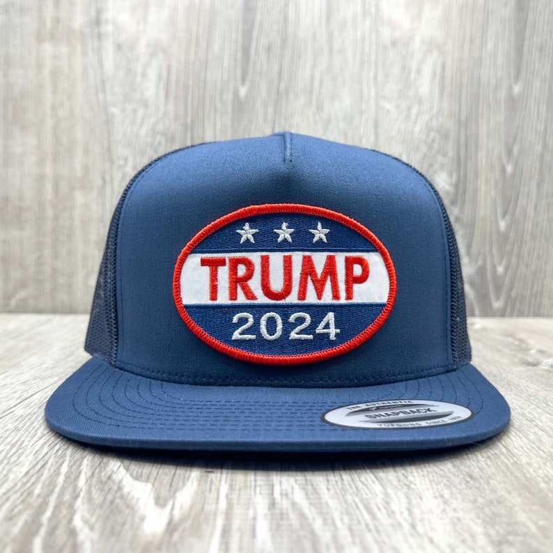 Michael Bickelmeyer 2024 Presidential Election Dad Hat - Embroidered, Navy & Green, 100% Cotton, Adjustable Buckle - View #10
