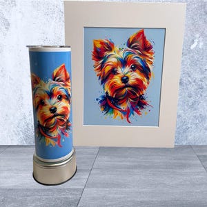 Yorkshire Terrier Tumbler | Yorkie Art | Yorkie Mom Gift | Yorkie Lover | Dog Tumbler | Yorkie Portrait| Dog Lover | Gift for Her | Yorkie |