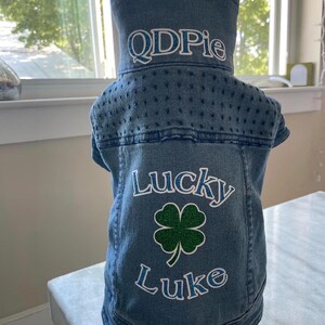 Personalized Denim Jacket for Small Dogs - Custom Dog Apparel - Chihuahua Clothes - Chihuahua Mom Gift - Chihuahua Jacket - Yorkie Jacket image 11