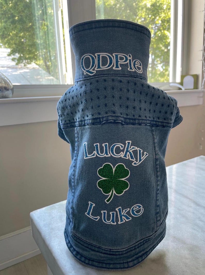 Personalized Denim Jacket for Small Dogs - Custom Dog Apparel - Chihuahua Clothes - Chihuahua Mom Gift - Chihuahua Jacket - Yorkie Jacket image 11