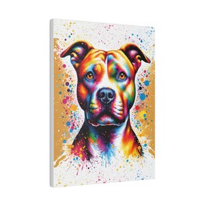 Pit Bull Dog Art | Pit Bull Canvas | Pit Mom Gift | Pit Art | Pit Bull Wall Art | Pit Dad Gift | Pit Bull Art | Pit Bull Mom | Pit Bull Dad