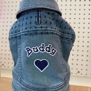 Personalized Denim Jacket for Small Dogs - Custom Dog Apparel - Chihuahua Clothes - Chihuahua Mom Gift - Chihuahua Jacket - Yorkie Jacket image 7