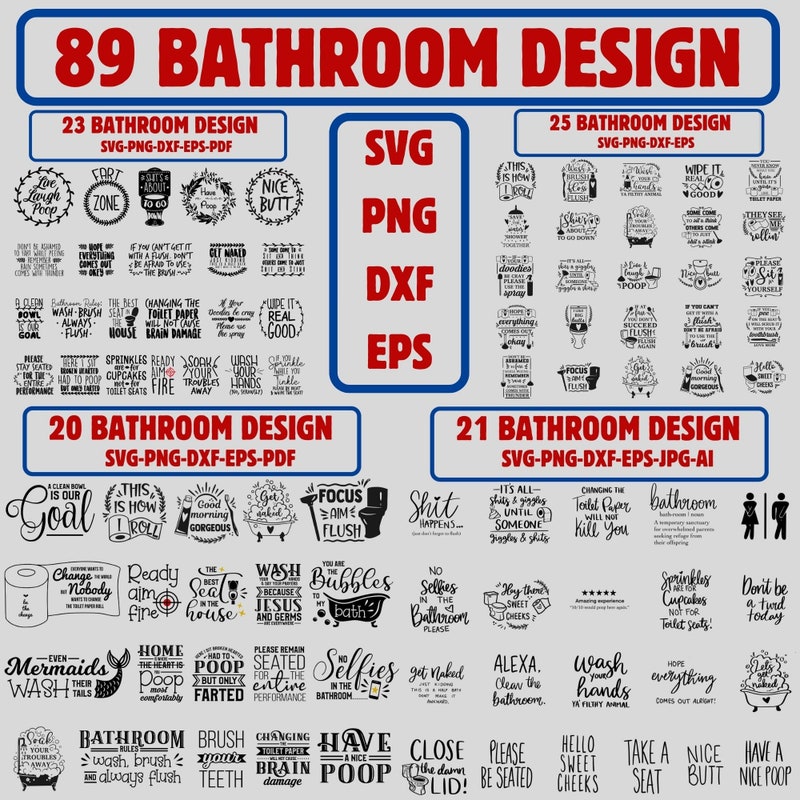 Bathroom Sticker Etsy