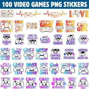 Hundreds of stickers for video game and console enthusiasts, digital designs that can be printed on any object