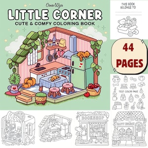 Kids Coloring Pages: New Little Corner, Fun Activity (PDF Download, 44 Pages)