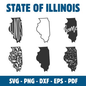 US Bundesstaaten SVG | ıllıons Zustand SVG | Kommerzielle Nutzung Amerika Chart | Digitaler Download für Handwerker und Betriebe