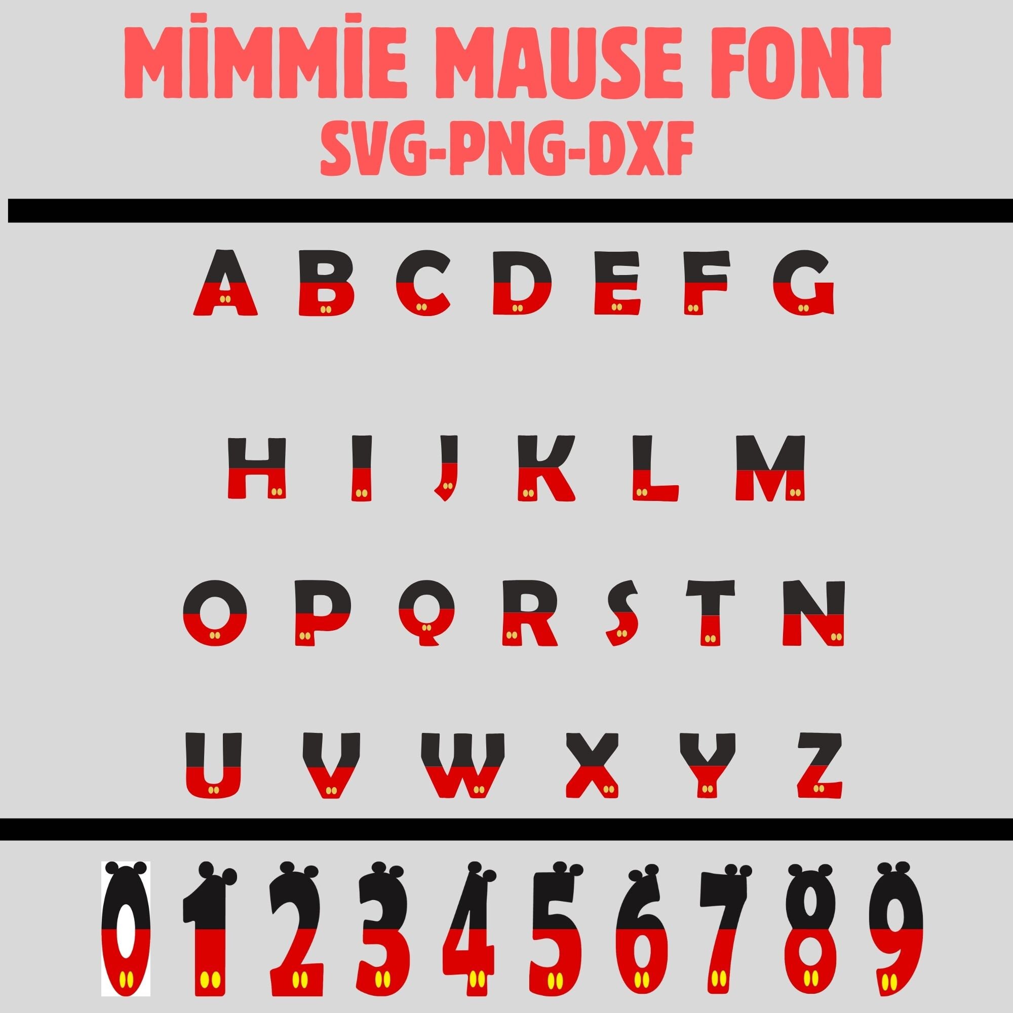 Minnie Lettering Minnie Alphabet Svg, Mause Font Svg, Mickey Font Svg, Minnie Alphabet ...