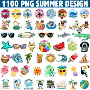Summer & Spring Sticker Set: 1100+ Digital Designs (Digital Download