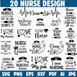 Hundreds of beautiful designs for nurse and doctor design enthusiasts. Digital designs that can be printed on any object