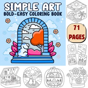 new simple art and cute coloring page | Fun beautiful coloring art for kids | Printable Activity and Educational Coloring Pages