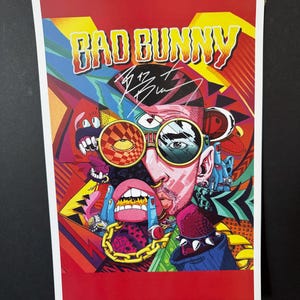 Signed Bad Bunny Music Poster: Authenticated Collectible (11x17)