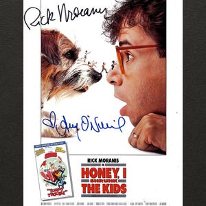 HONEY, I SHRUNK The KIDS, gesigneerde poster, gesigneerd door Rick Moranis en Amy O&#39;Neil CoA