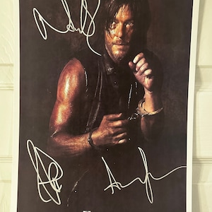 The WALKING DEAD, signiertes Poster, handsigniert von Andrew Lincoln, Norman Reedus, und jeffrey Dean Morgan Poster mit COA