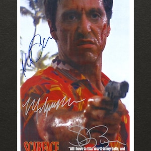 SCARFACE, Signed Poster, Autographed by Al Pacino, Steven Bauer, and Michelle Pfeiffer Poster with COA