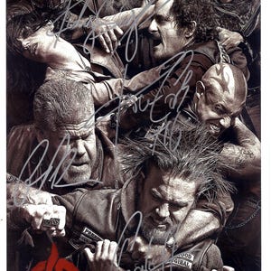 Signed Sons of Anarchy Poster: Ron Perlman, Charlie Hunnam, Katey Sagal (COA)
