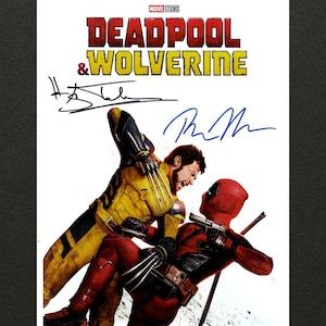 Deadpool and Wolverine, Signed Poster, Autographed by Hugh Jackman and Ryan Reynolds COA