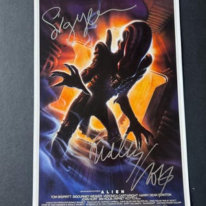 Alien Movie Poster Signed by 2 cast members - Authenticated COA - Secure Packaging - Free Shipping