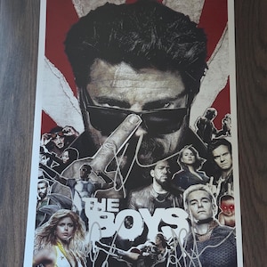 The Boys Signed Poster: Karl Urban, Erin Moriarty, Antony Starr Autographs (COA Included)