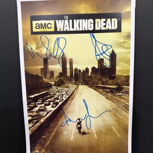 The WALKING DEAD, signiertes Poster, handsigniert von Andrew Lincoln, Norman Reedus, und jeffrey Dean Morgan Poster mit COA