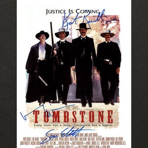 Tombstone Signed Poster: Val Kilmer, Sam Elliott, Kurt Russell Autographs (COA Included)