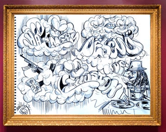 ANGRY @ HAPPY STUDY (Unframed)