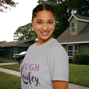 Live Laugh Laufey Purple Unisex Softstyle T-Shirt | Cute Tee for Casual Wear & Gifts