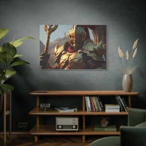 Mars Dota 2 Hero Art - KI-generierte kreative Skins für MOBA-Spiel-Sammler - Matte Leinwand, gespannt, 3,2 cm