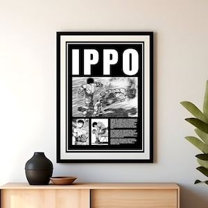 Hajime No Ippo Poster of IPPO, Anime Wall Art, Manga Print, Fighting Art, Birthday Gift, Home Decor, Boxing Poster, Custom Graphics