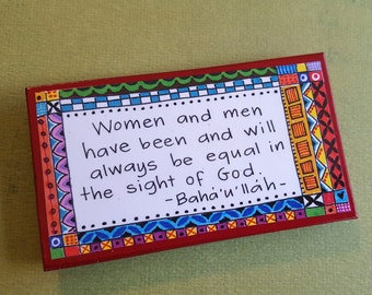 Colorful Art Magnet crafts and sciences uplift the world of being... Arts Baha/'i Quote
